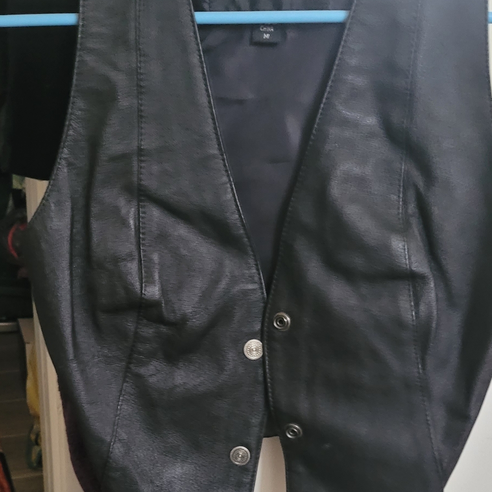 Black Leather Vest